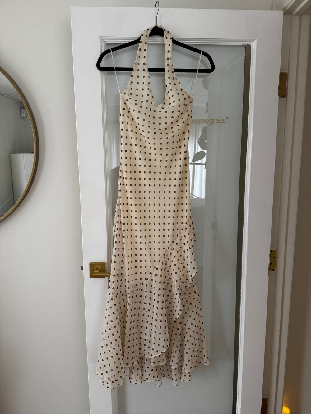 THIRTY THIRTY halter polka dot dress